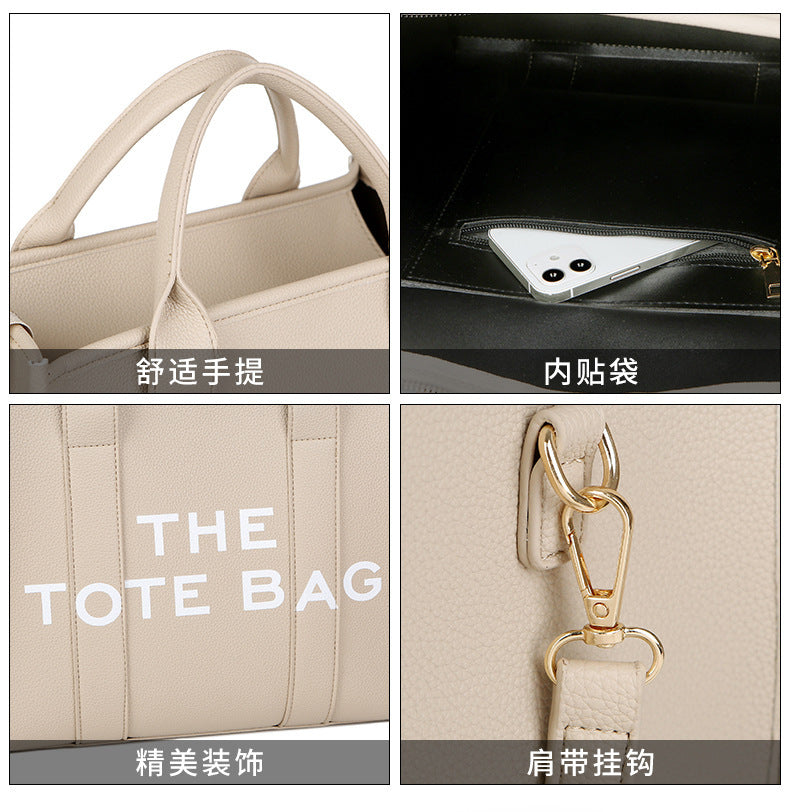 2025 New Printed Simple Tote Bag Large Capacity Letter Handbag Women's Underarm Bag Fashion Shoulder Crossbody Bag