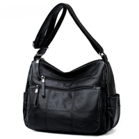 2023 New Bag Women's Solid Color Casual Shoulder Crossbody Bag Simple All-match Middle-aged Women's Mother Bag Large Capacity