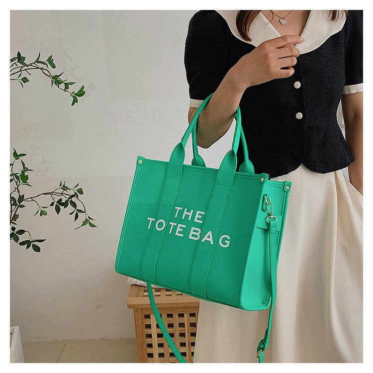 2025 New Printed Simple Tote Bag Large Capacity Letter Handbag Women's Underarm Bag Fashion Shoulder Crossbody Bag