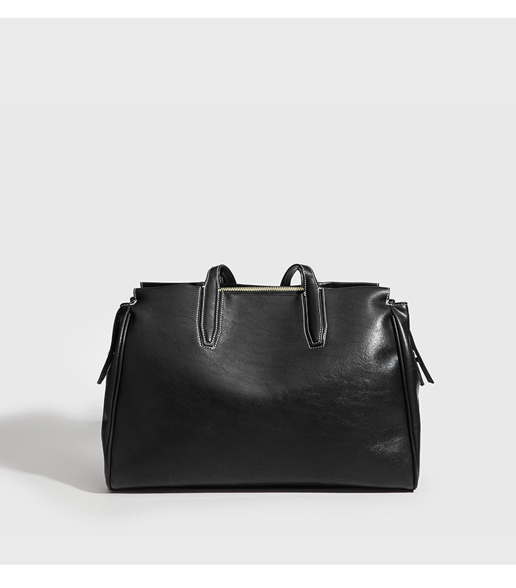 2024 Summer New Niche High-end Retro Shoulder Tote Bag Large Capacity Commuter Portable Briefcase