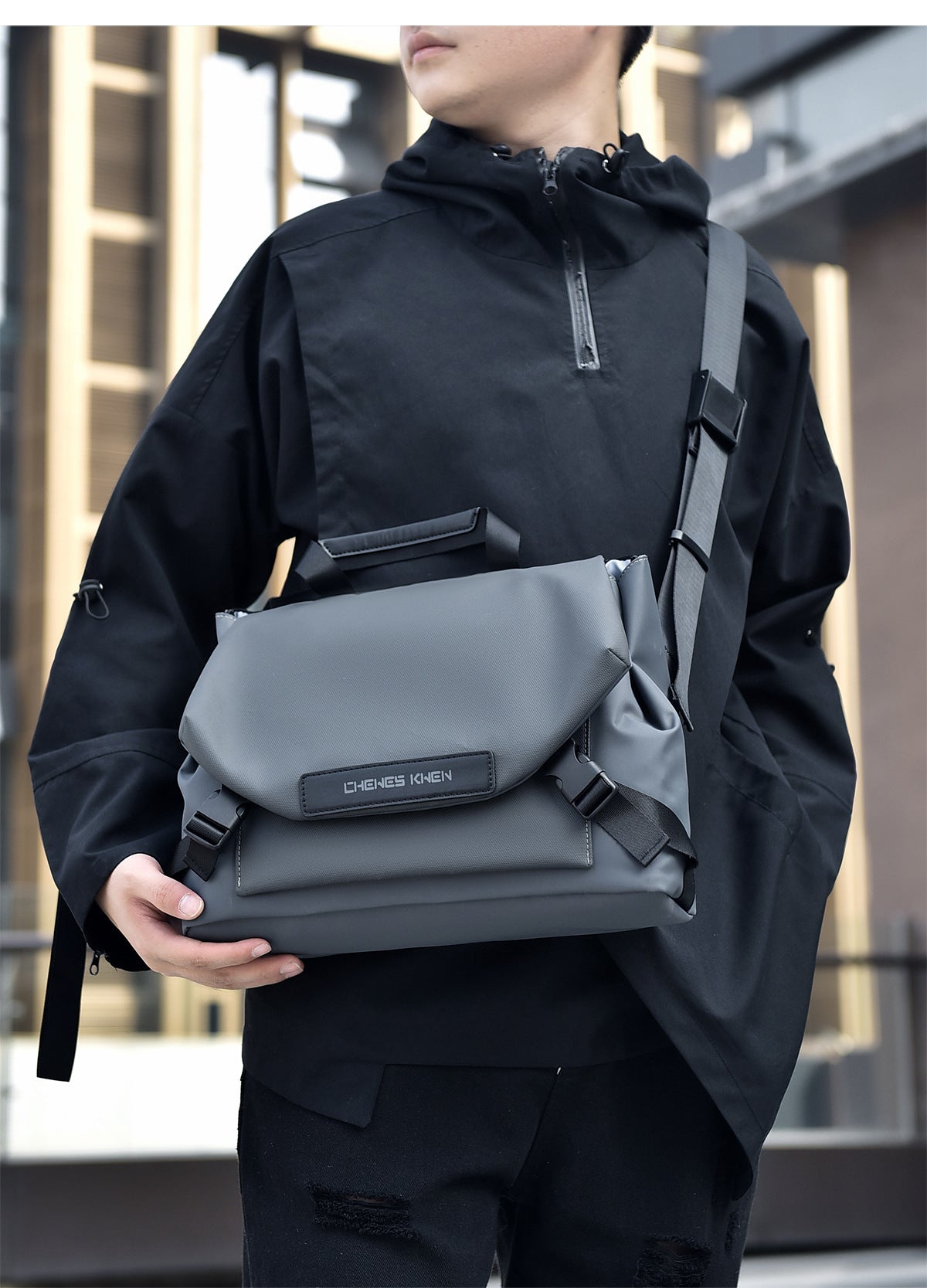 Cross-border Men's Crossbody Bag General Bag Large Capacity Functional Sports Shoulder Bag Trendy Brand Business Backpack