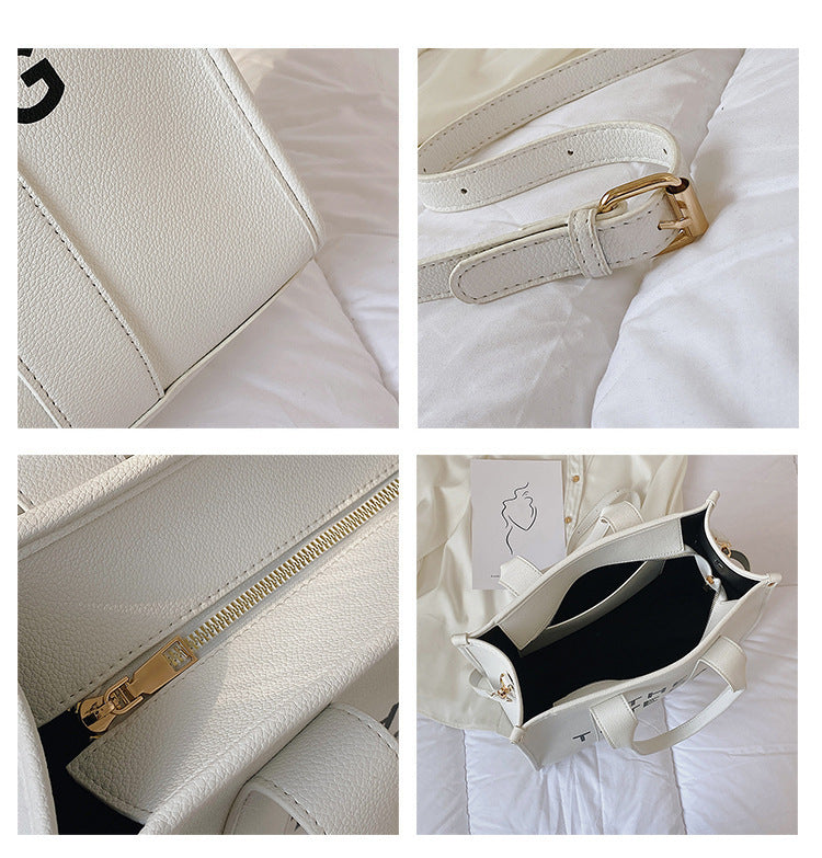 2025 New Printed Simple Tote Bag Large Capacity Letter Handbag Women's Underarm Bag Fashion Shoulder Crossbody Bag