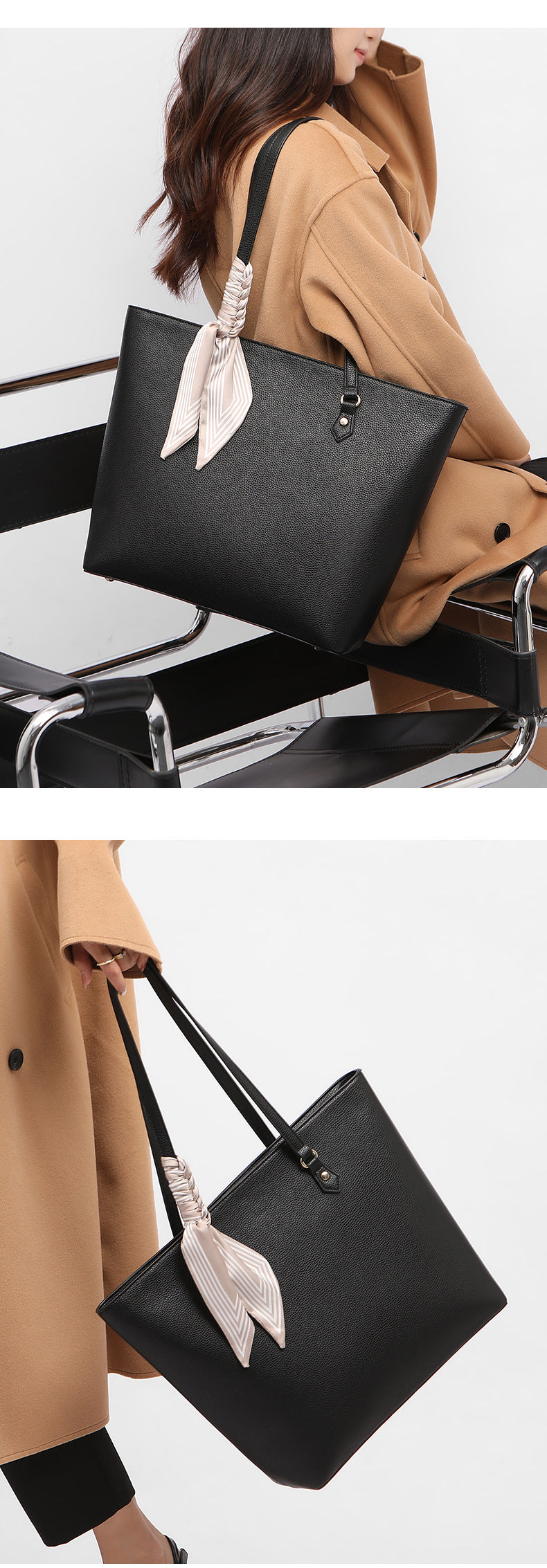 Tote bag large capacity women's high-grade portable women's bag work commuter bag fashionable simple all-match shoulder bag women