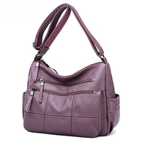 2023 New Bag Women's Solid Color Casual Shoulder Crossbody Bag Simple All-match Middle-aged Women's Mother Bag Large Capacity