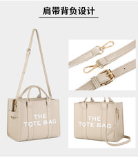 Women's Bag Cross-Border New Tote Bag Wholesale Pu Letter Handbag Simple Casual Crossbody Bag Large Capacity Women's Bag