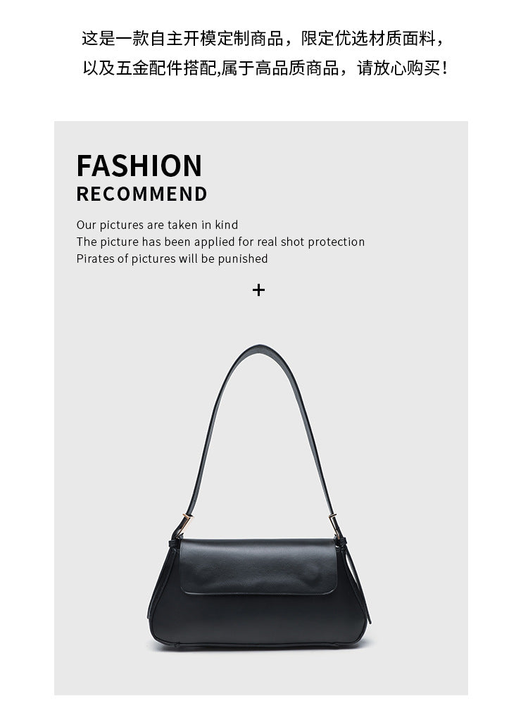 Cross-Border Women's Bag 2026 New Versatile Underarm Bag Casual Urban Style Single Shoulder Simple Small Bag Flap Bag Crossbody Bag