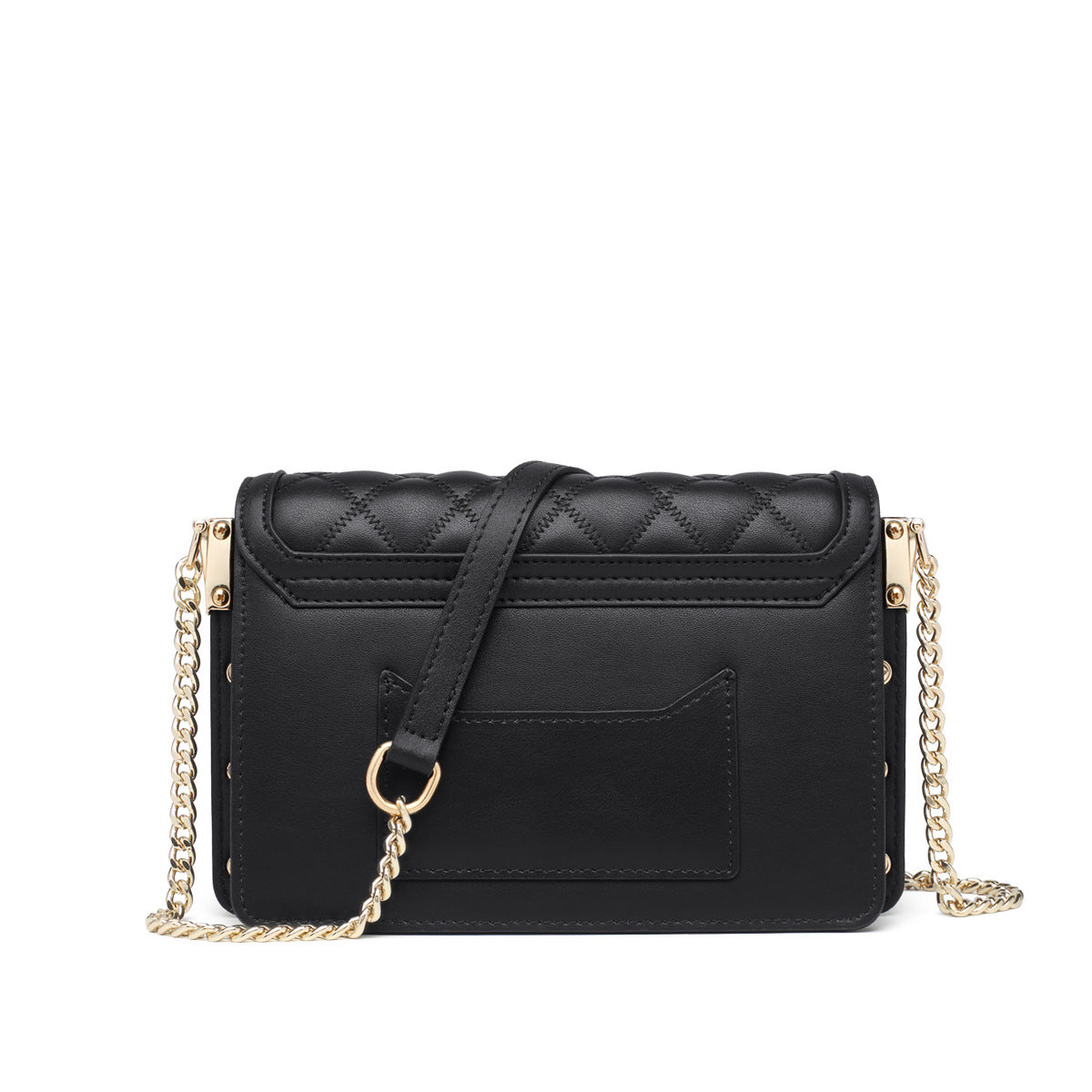 Chain Bag Women's 2024 New Trendy Fashionable Black Rhomboid Shoulder Crossbody Small Square Bag High-grade Commuter Shoulder Bag
