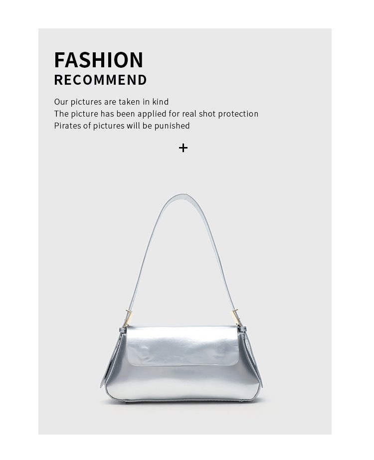 Cross-Border Women's Bag 2026 New Versatile Underarm Bag Casual Urban Style Single Shoulder Simple Small Bag Flap Bag Crossbody Bag