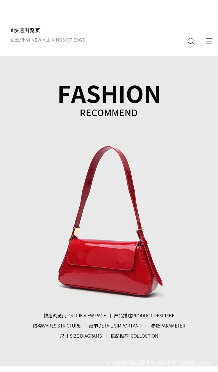 Cross-Border Women's Bag 2026 New Versatile Underarm Bag Casual Urban Style Single Shoulder Simple Small Bag Flap Bag Crossbody Bag