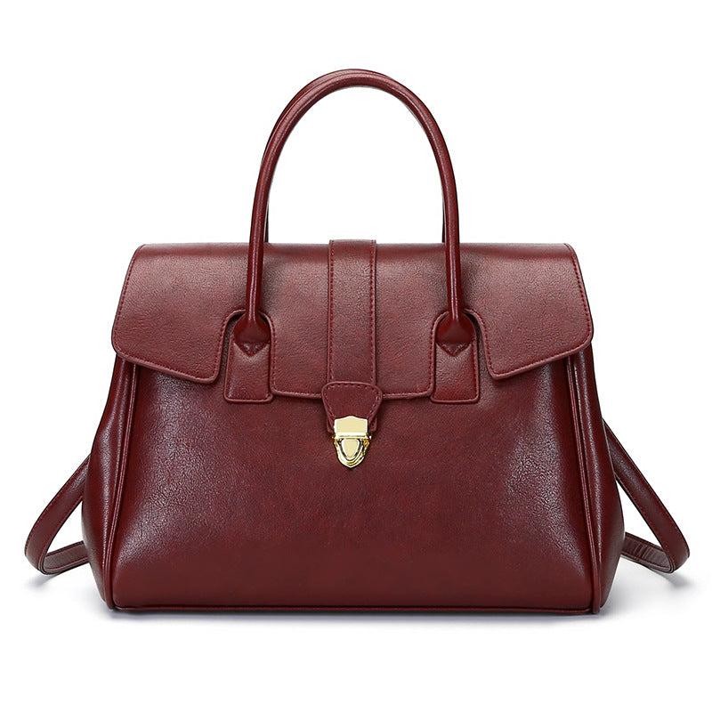 2025 New Style Large Capacity Official Document Tote Bag Retro Texturistic Tote Bag Single Shoulder Hand Bag Women's handbags Bag
