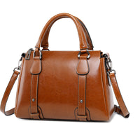 Authentic Genuine Leather Women's Bag from the Boutique, 2026 New Model, Boston Casual Versatile Retro Cowhide Handbag, Shoulder Bag, Crossbody Bag