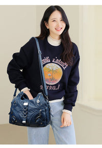 Cross-border Explosions Foreign Trade Women's Bag European and American Women's Bag Trendy Large Capacity Single Room Bag Portable Crossbody Bag Women's Bag Wholesale