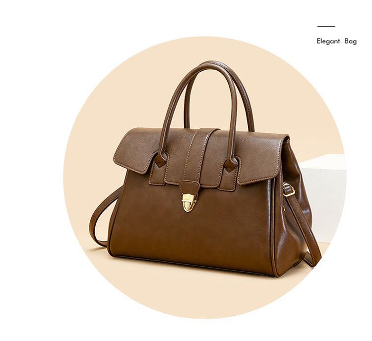 2025 New Style Large Capacity Official Document Tote Bag Retro Texturistic Tote Bag Single Shoulder Hand Bag Women's handbags Bag