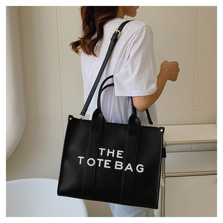 2025 New Printed Simple Tote Bag Large Capacity Letter Handbag Women's Underarm Bag Fashion Shoulder Crossbody Bag