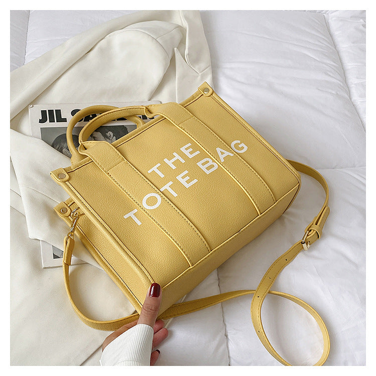 2025 New Printed Simple Tote Bag Large Capacity Letter Handbag Women's Underarm Bag Fashion Shoulder Crossbody Bag
