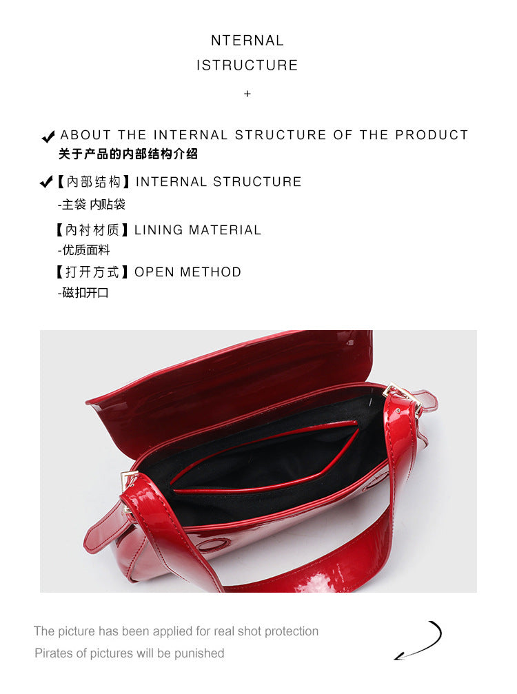 Cross-Border Women's Bag 2026 New Versatile Underarm Bag Casual Urban Style Single Shoulder Simple Small Bag Flap Bag Crossbody Bag