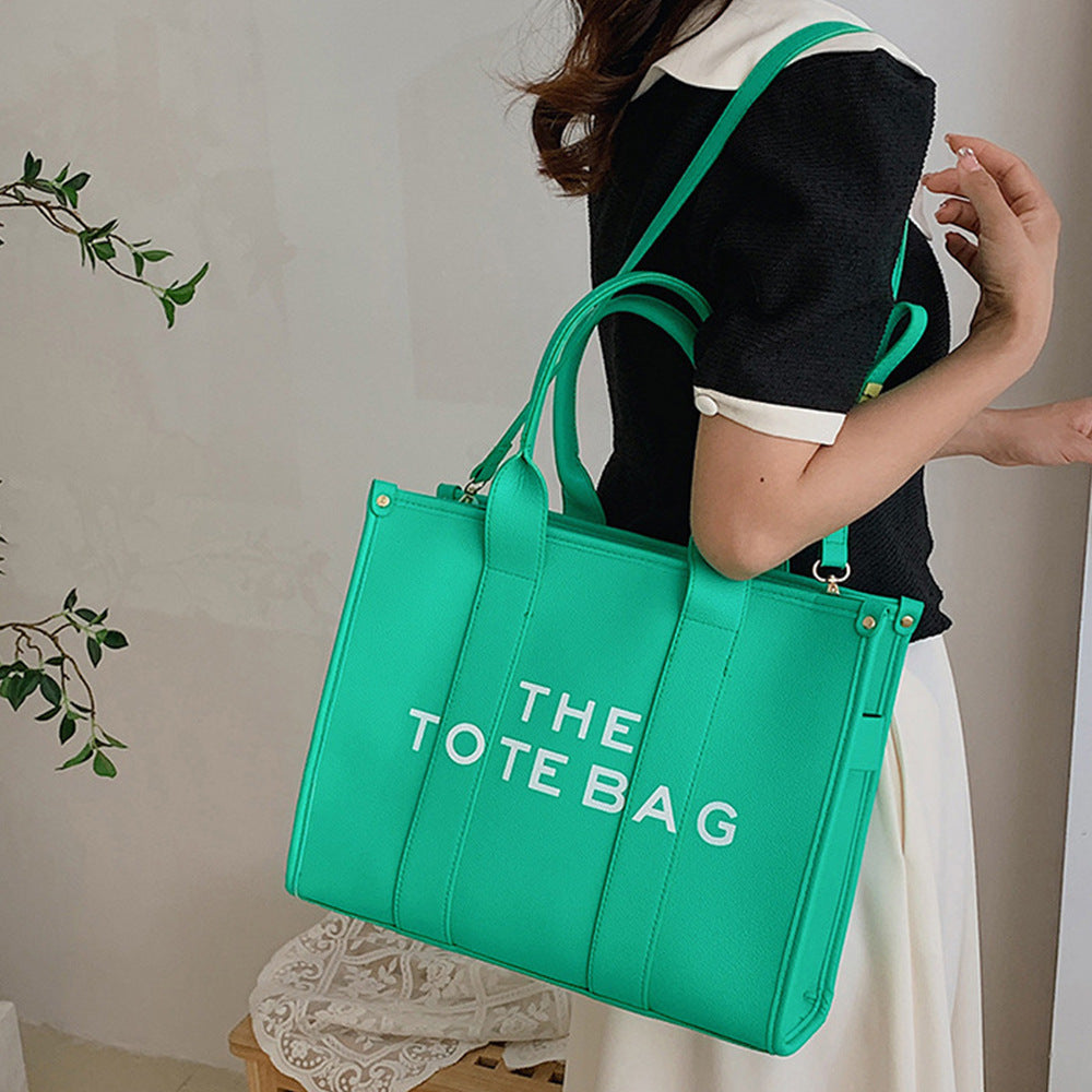 2025 New Printed Simple Tote Bag Large Capacity Letter Handbag Women's Underarm Bag Fashion Shoulder Crossbody Bag