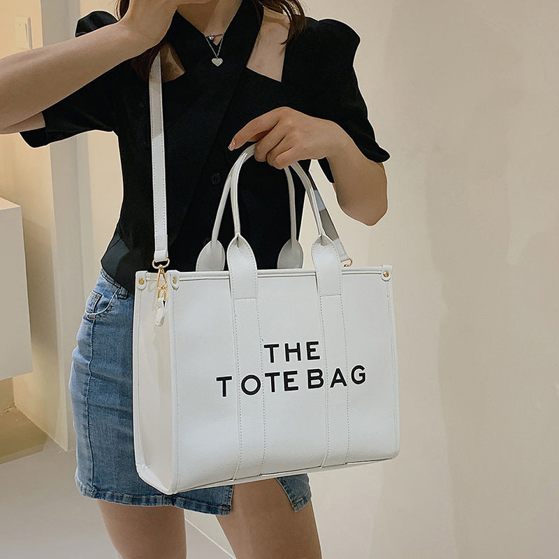 2025 New Printed Simple Tote Bag Large Capacity Letter Handbag Women's Underarm Bag Fashion Shoulder Crossbody Bag