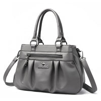 Cross-border women's bag 2024 new European and American retro women's bag simple fashion shoulder slung multi-layer large bag a generation of hair