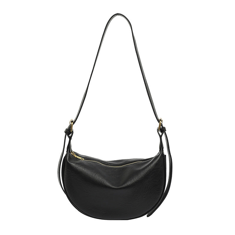 Cross-border Women's Bag Popular Retro Bag Women's New Fashion Texturized Shoulder Bag Retro Commuter Crossbody Dumpling Bag
