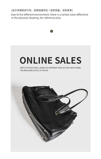 2024 Summer New Niche High-end Retro Shoulder Tote Bag Large Capacity Commuter Portable Briefcase