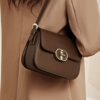 Two-Layer Cowhide Bag for Women 2025 Popular Fashion Small Square Bag Mobile Phone Bag Versatile Women's Shoulder Crossbody Bag