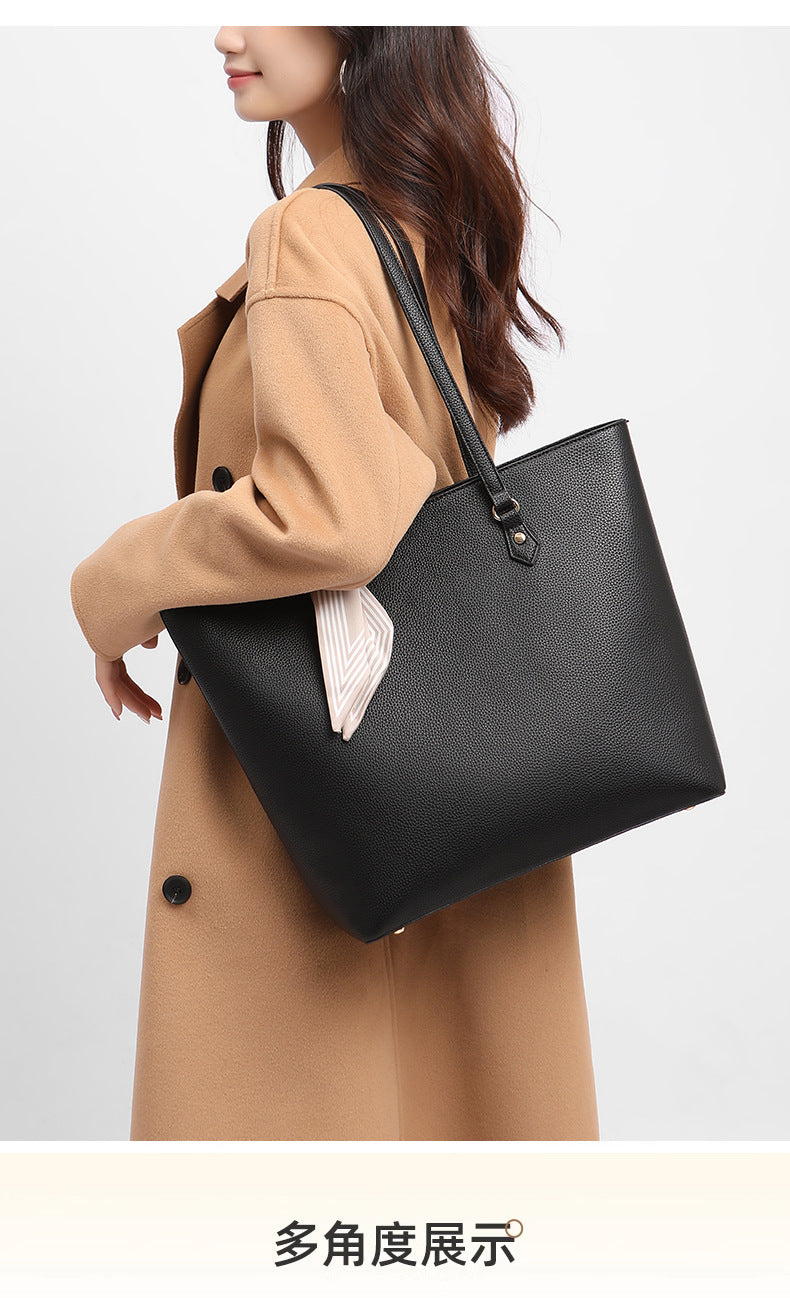 Tote bag large capacity women's high-grade portable women's bag work commuter bag fashionable simple all-match shoulder bag women