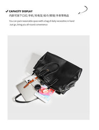 2024 Summer New Niche High-end Retro Shoulder Tote Bag Large Capacity Commuter Portable Briefcase