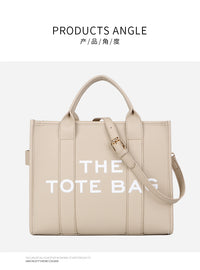 Women's Bag Cross-Border New Tote Bag Wholesale Pu Letter Handbag Simple Casual Crossbody Bag Large Capacity Women's Bag