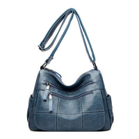 2023 New Bag Women's Solid Color Casual Shoulder Crossbody Bag Simple All-match Middle-aged Women's Mother Bag Large Capacity